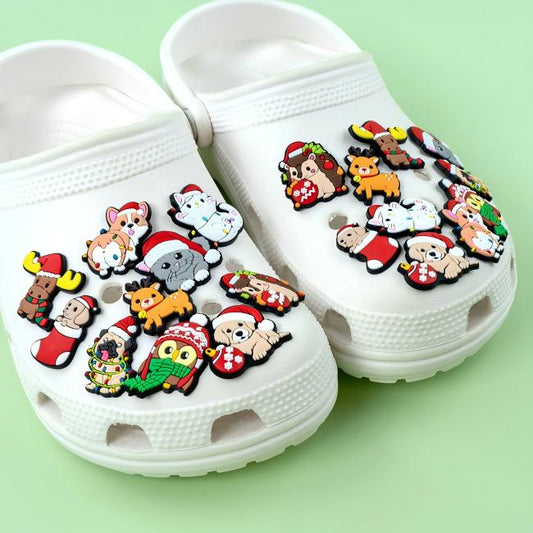 christmas crocs charms