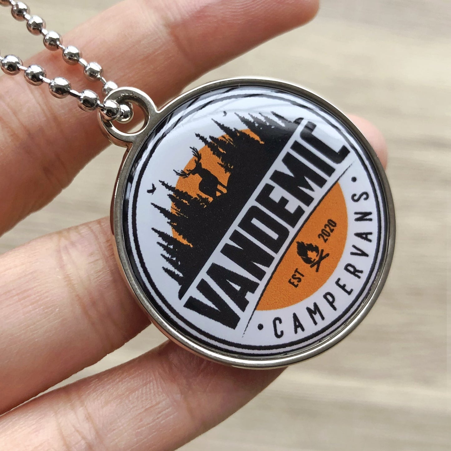 Dual-Sided Doming Metal Keychain
