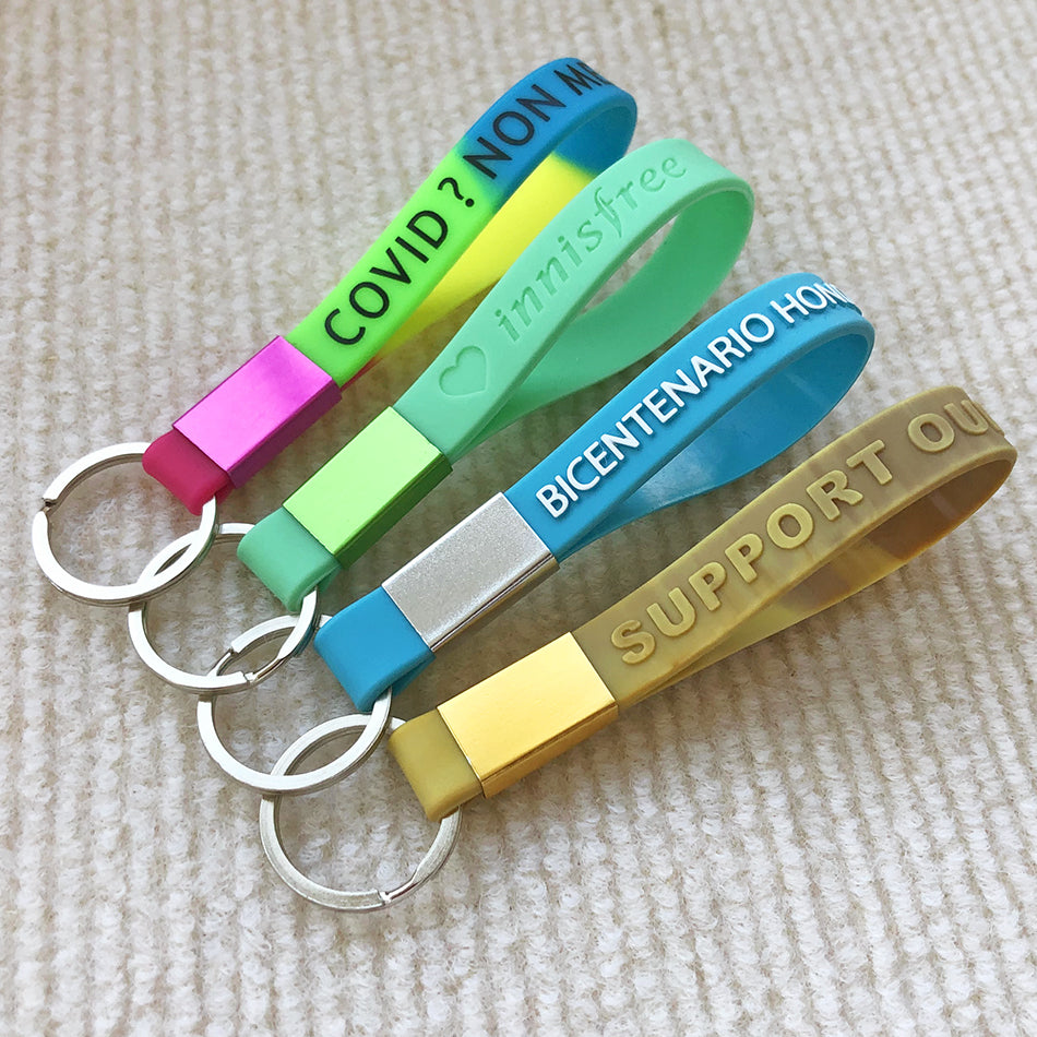 Custom Silicone Wristband Keychains
