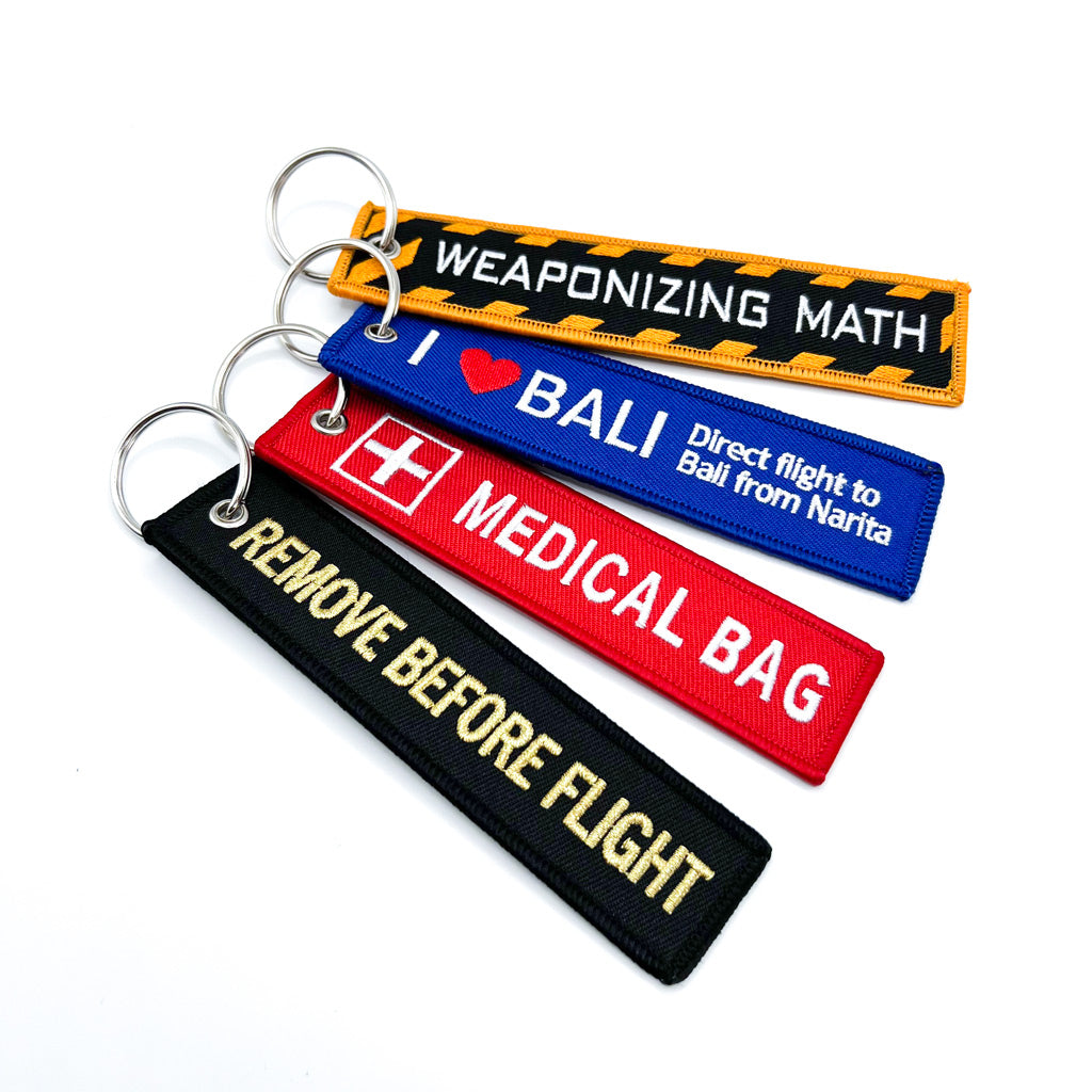 Double-Sided Custom Embroidered Keychain - Free Design Proof & Quote
