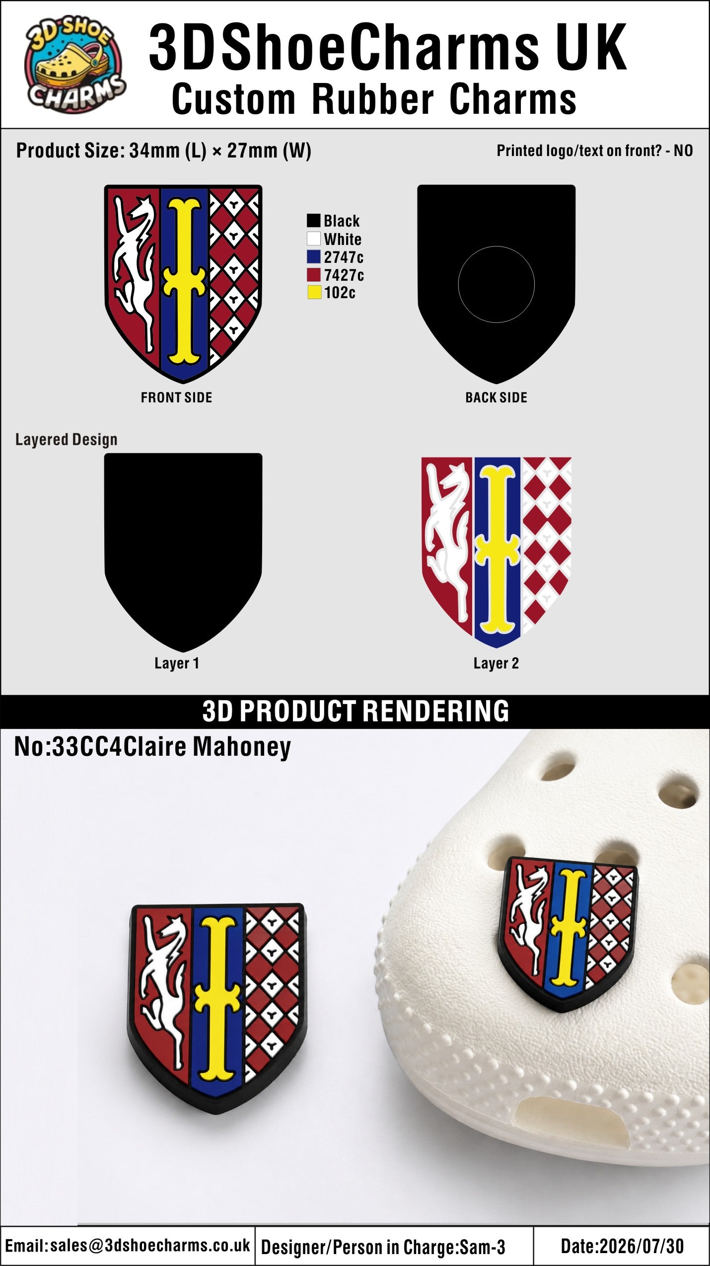 Custom 3D Rubber Clog Charms - 20260730 -33