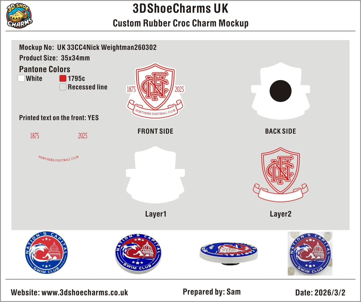 Custom 3D Rubber Clog Charms - 33CC4Nick Weightman260302