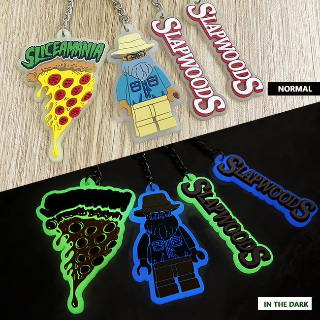 Custom Glow-in-the-Dark 3D Rubber Keychains