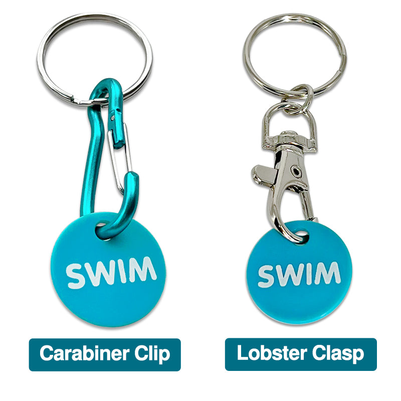 Custom Plastic Shopping Trolley Token Keychain