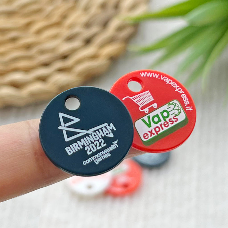Custom Plastic Shopping Trolley Token Keychain