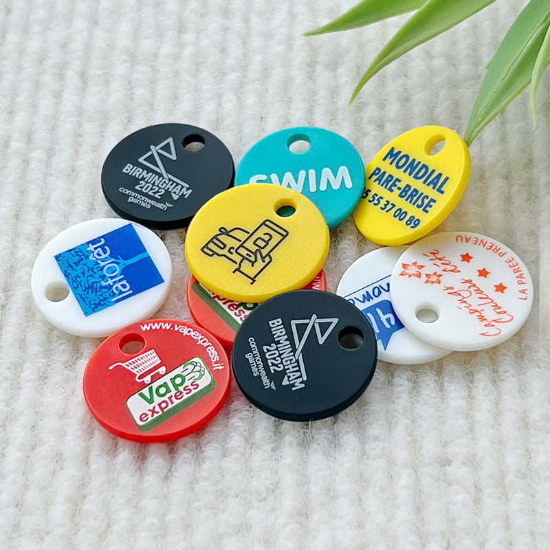 Custom Plastic Shopping Trolley Token Keychain