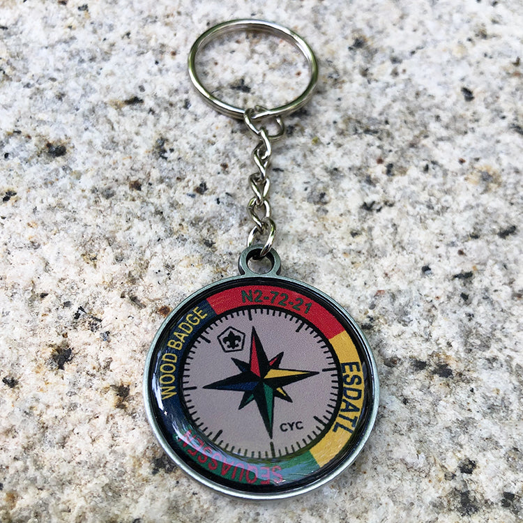 Dual-Sided Doming Metal Keychain