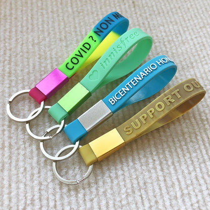 Custom Silicone Wristband Keychains
