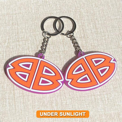 Custom Double-Sided 3D UV Color-Changing Rubber Keychain
