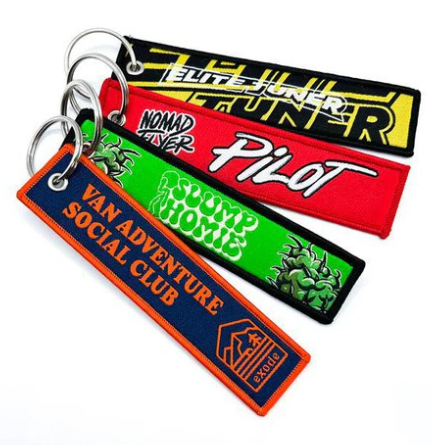 Double-Sided Custom Woven Keychains
