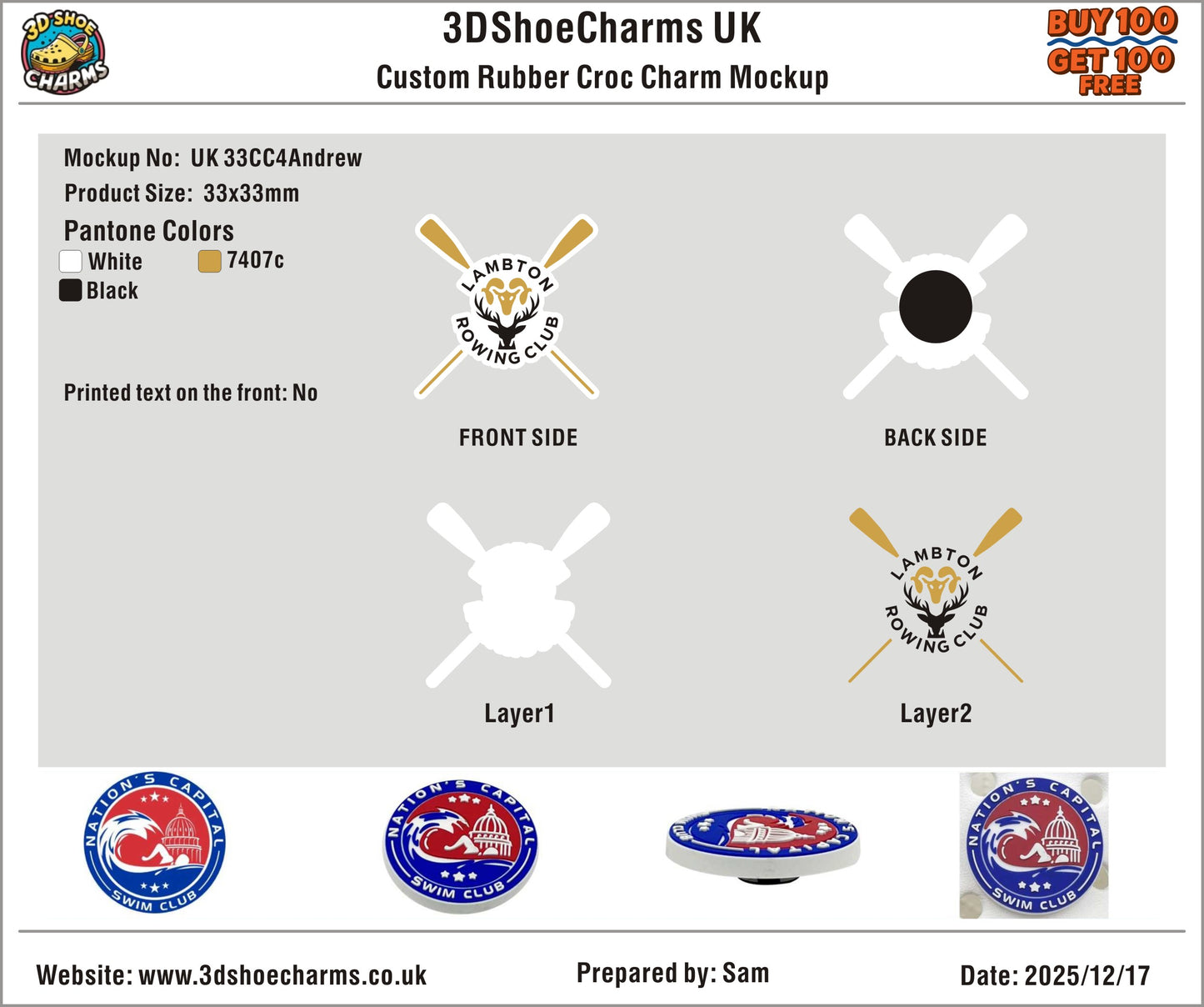 Custom 3D Rubber Clog Charms - 33CC4Andrew251217
