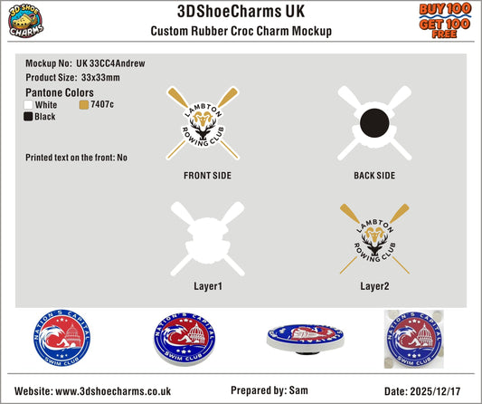 Custom 3D Rubber Clog Charms - 33CC4Andrew251217