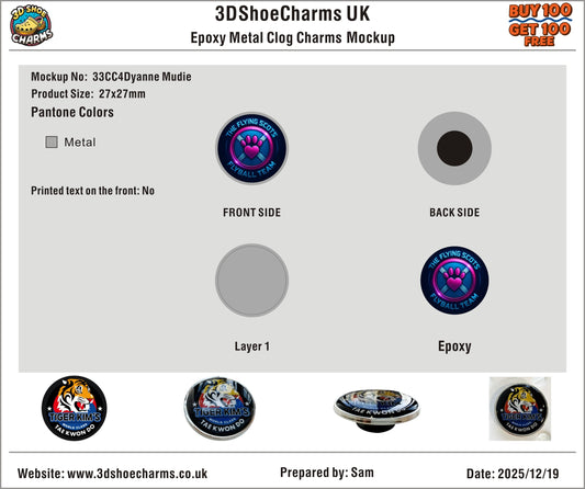 Custom Epoxy Metal Clog Charms - 33CC4Dyanne Mudie251219