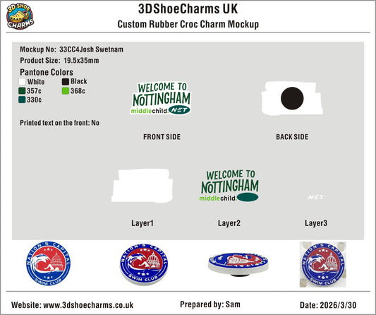 Custom 3D Rubber Clog Charms - 33CC4Josh Swetnam260330
