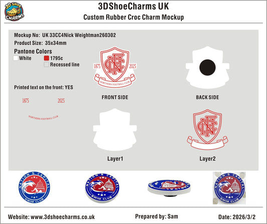 Custom 3D Rubber Clog Charms - 33CC4Nick Weightman260302