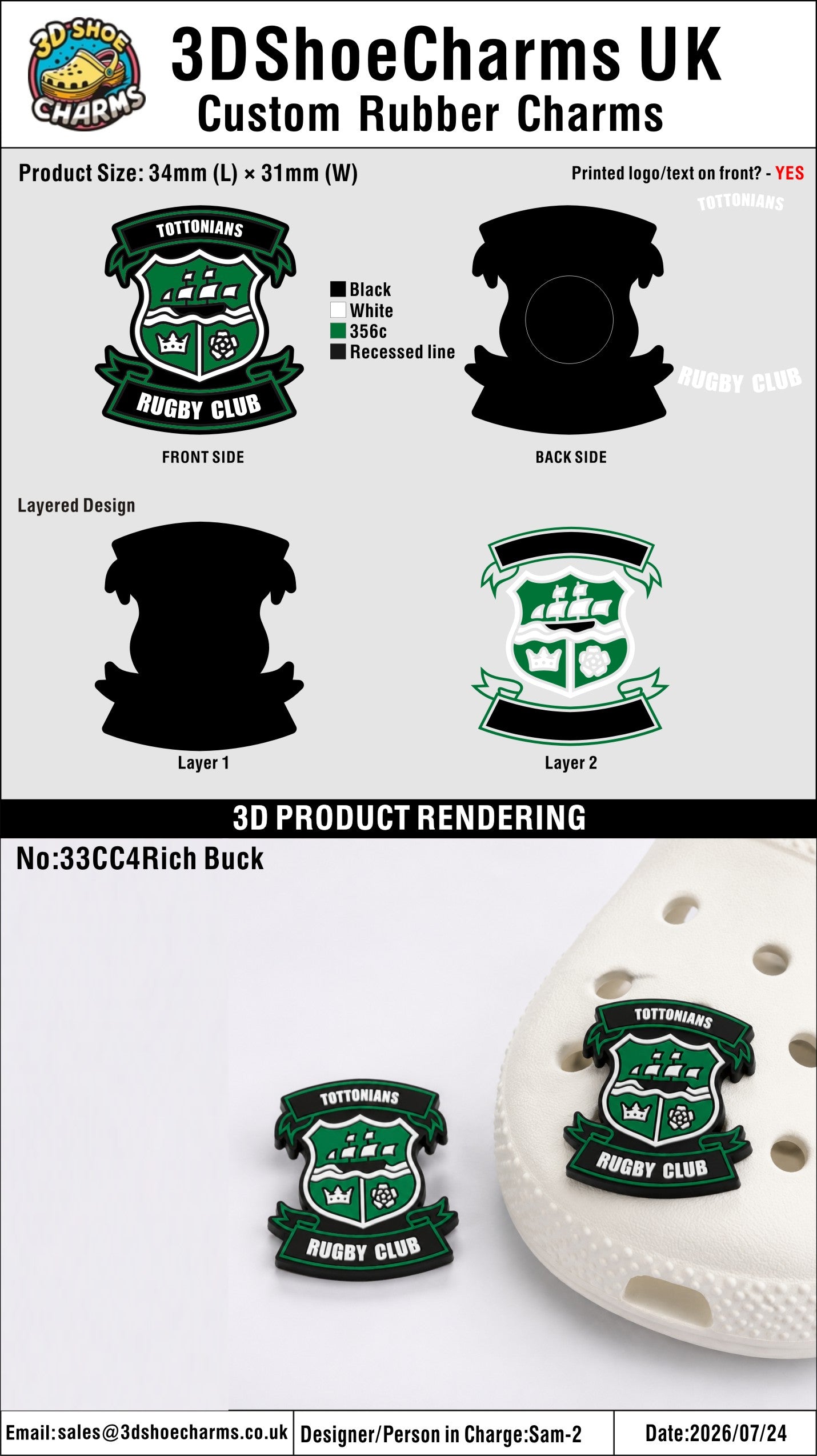 Custom 3D Rubber Clog Charms - 20260725 -33