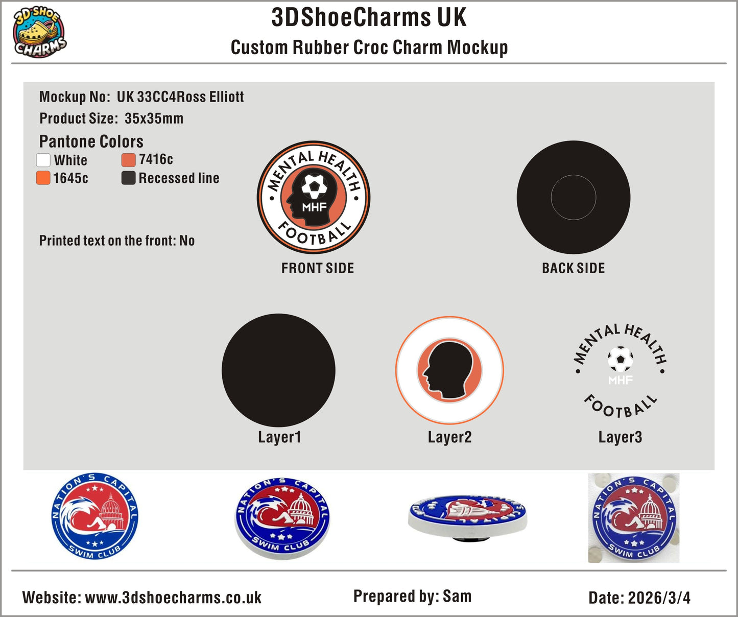Custom 3D Rubber Clog Charms - 33CC4Ross Elliott260304