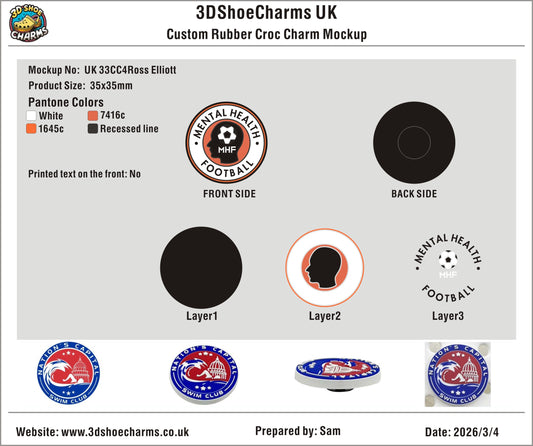 Custom 3D Rubber Clog Charms - 33CC4Ross Elliott260304