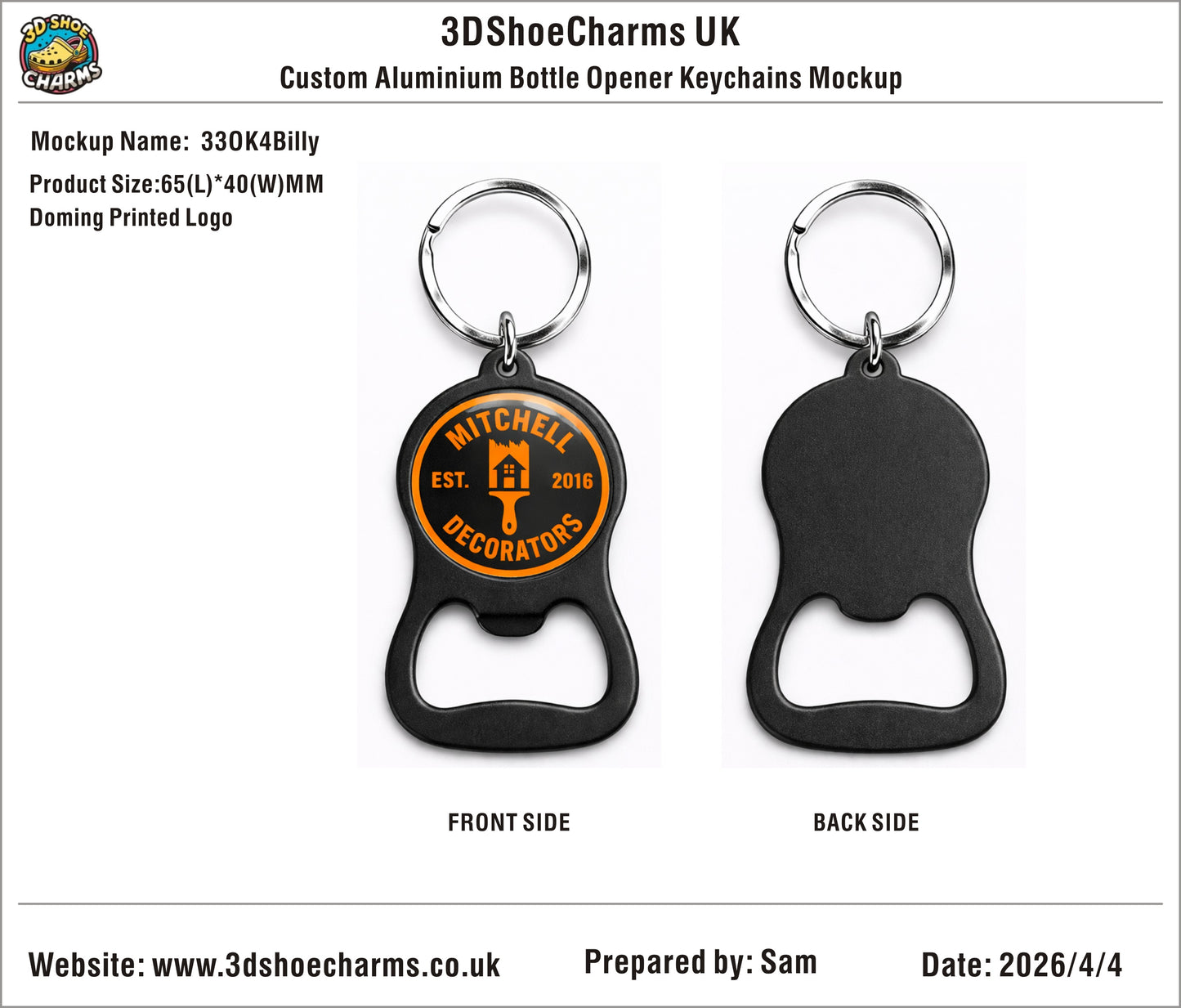 Custom Aluminium Bottle Opener Keychains 8S -