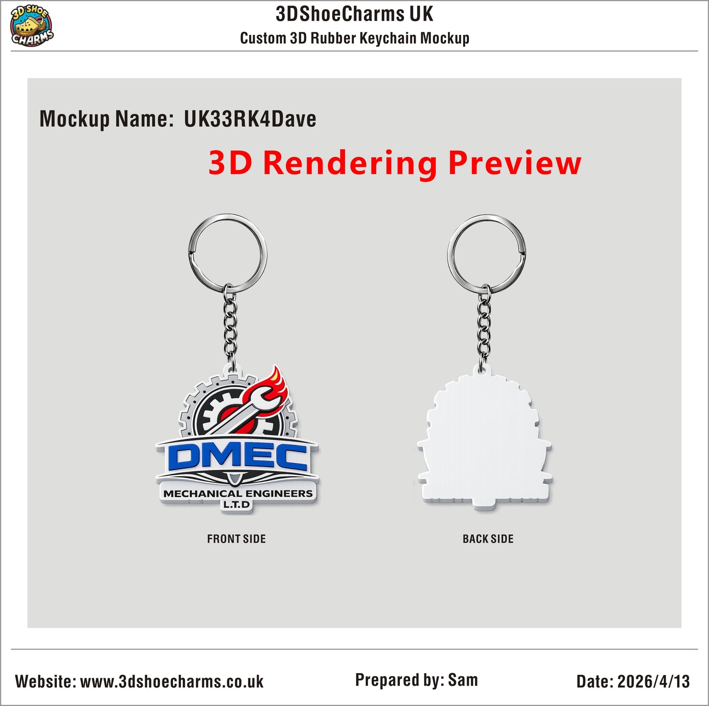 Custom Glow-in-the-Dark 3D Rubber Keychains - 20260414 - 33