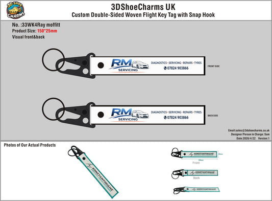 Custom Woven Keychain with Eagle Hook - 20260428 - 33