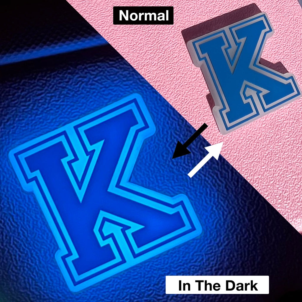 Custom Glow in the Dark Hole Bag Charm for EVA Tote Removable