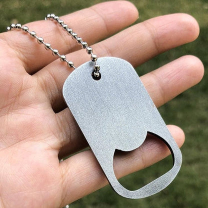 Custom Dog Tag Necklace With Opener-Besty Promo