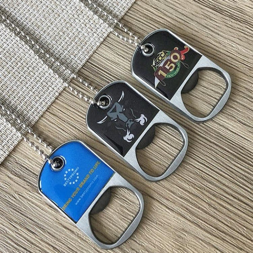 Custom Dog Tag Necklace With Opener-Besty Promo