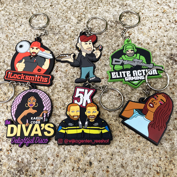 Custom 3D Rubber keychains
