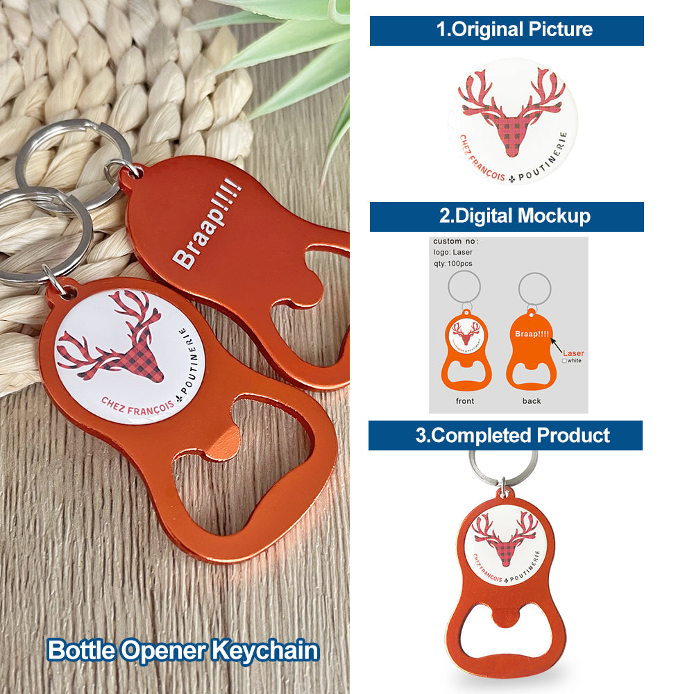 Custom Aluminium Bottle Opener Keychains-8S