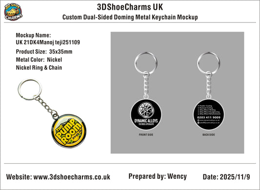Dual-Sided Doming Metal Keychain 21DK4Manoj teji251109