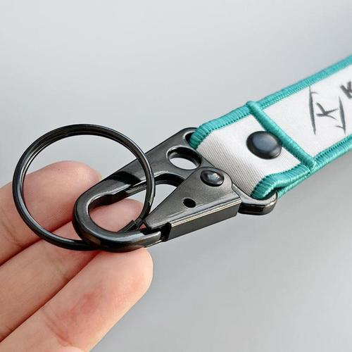 Custom Woven Keychain with Eagle Hook