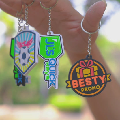 Custom 3D Rubber keychains -  Free Design Proof & Quote