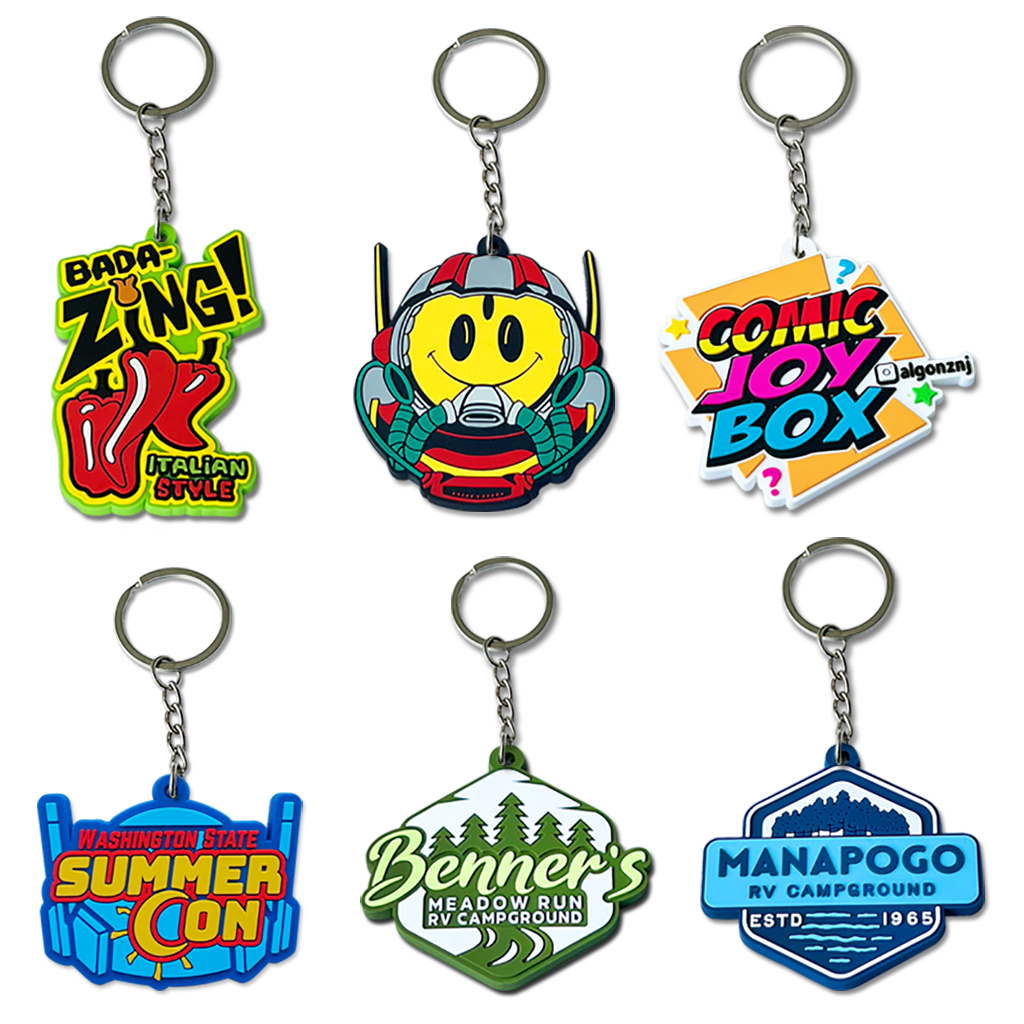 Custom 3D Rubber keychains -  Free Design Proof & Quote