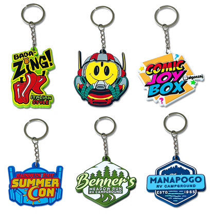 Custom 3D Rubber keychains -  Free Design Proof & Quote
