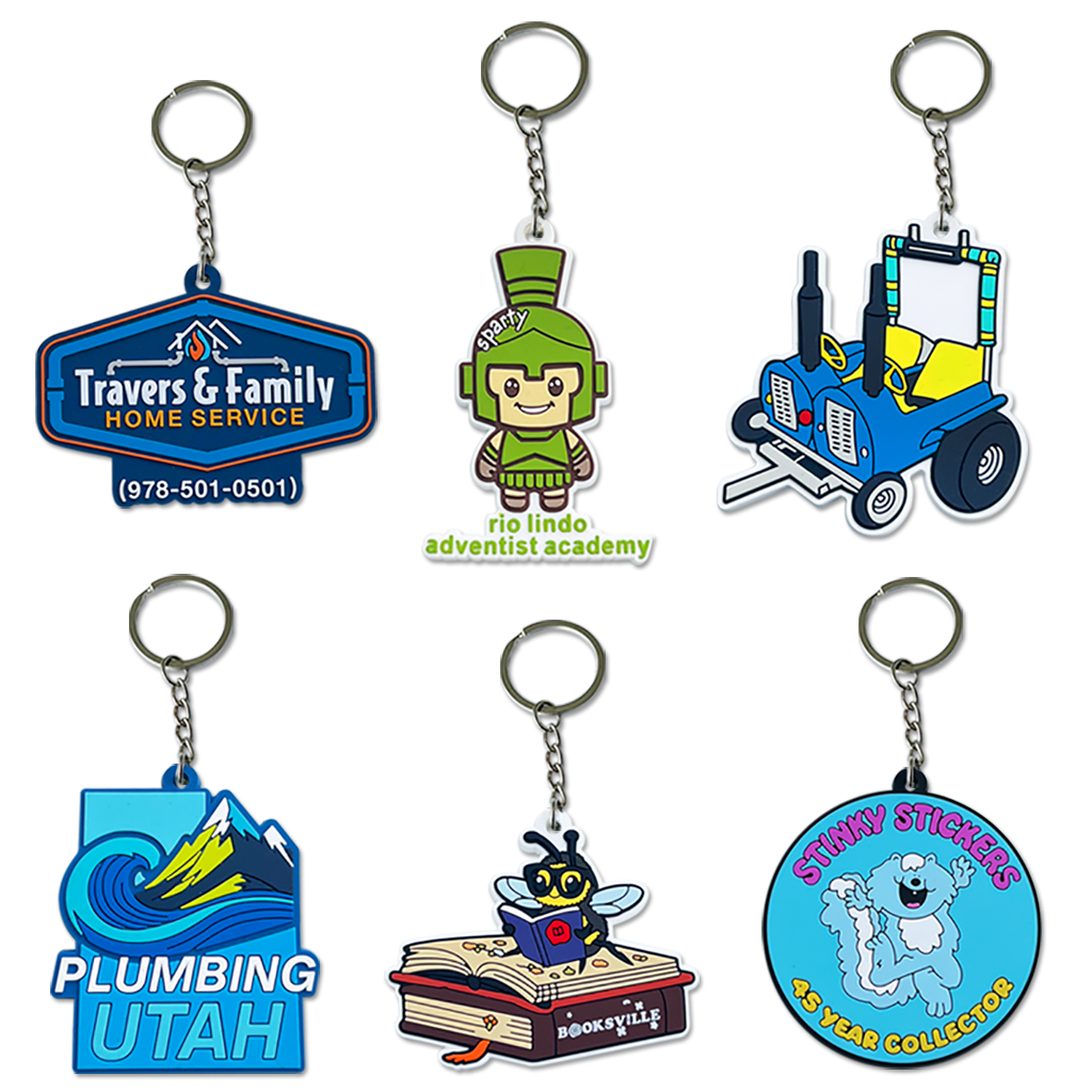 Custom 3D Rubber keychains -  Free Design Proof & Quote