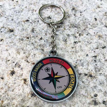 Dual-Sided Doming Metal Keychain